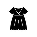 Nightgown black glyph icon