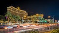 Nightime on vegas strip in las vegas nevada