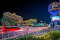 Nightime on vegas strip in las vegas nevada