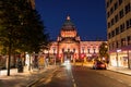 Nightlife with city hall in Belfast, UK at night