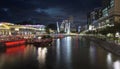 Nightlife at Clarke Quay Singapore River Royalty Free Stock Photo