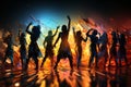 Nightlife Latin party, Celebration entertainment, dancing disco, reggaeton cumbia. traditional latin argentinian dance