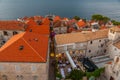 Nightlife at a narrow street in the old town of Korcula, Croatia Royalty Free Stock Photo