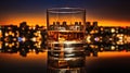 nightlife reflection whiskey drink