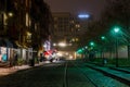 Nightlife on River Street in Savannah, Georgia at Night