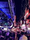 Nightlife in a street of Bangkok in Thailand