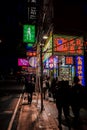 The nightlife on the streets of Hong Kong Royalty Free Stock Photo