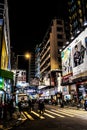 The nightlife on the streets of Hong Kong Royalty Free Stock Photo