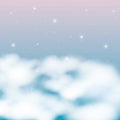 Nightly background with shining clouds and starry night Royalty Free Stock Photo