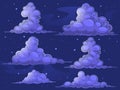 Nightly cartoon clouds