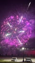 Nightly Fireworks Display at Niagara Falls on the border of USA and Canada Royalty Free Stock Photo