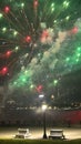Nightly Fireworks Display at Niagara Falls on the border of USA and Canada