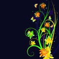 Nightly floral background