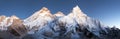Nightly view of Mount Everest, Lhotse and Nuptse Royalty Free Stock Photo
