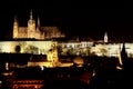 Nightly view of Prague castl