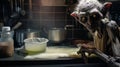 Nightmarish Goblin Ghost In Kitchen: Creepy And Ultra Realistic Photo