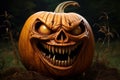 Nightmarish Scary pumpkin. Generate Ai