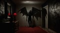 Abstract Terrifying Image Of Jersey Devil In Dark Hallway