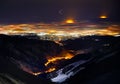 Nightscape of Almaty city Royalty Free Stock Photo