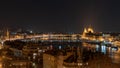 Nightscape of Budapest with Hungarian Parliament Building in Hungary Europe Royalty Free Stock Photo