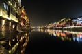 Nightscape of China historic town Royalty Free Stock Photo