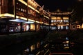 Nightscape of China historic town Royalty Free Stock Photo