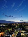 Nightscape, dawning, Krasnogorsk, Moscow, Russia