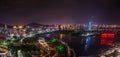 CITY Nightscape of district government in Xiamen,haicang