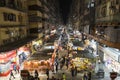 Nightscape of Fa Yuen Street Market in MongKok, Hong Kong Royalty Free Stock Photo