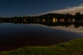 Nightscape image of a lake in New England