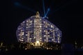 Nightscape of The Mangrove Tree seven-star Hotel Sanya, Haitang Bay Royalty Free Stock Photo