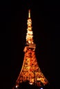 Nightscape of Tokyo tower, Japan Royalty Free Stock Photo