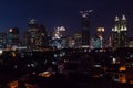 Nightscape view of downtown with high rise building Royalty Free Stock Photo