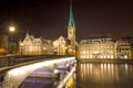 Nightscene in Zurich Royalty Free Stock Photo