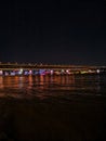 nightscene of grand yangtze river bridge