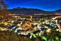 Nightscene of Vaduz in Liechtenstein Royalty Free Stock Photo