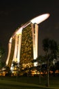 Nightscop of marina bay sands hotel Royalty Free Stock Photo