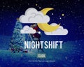 Nightshift Business Evening Hours Overtime Concept Royalty Free Stock Photo