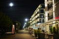 Nightshot of the cityscape of the small Baltic Sea town of Bansin on the island Usedom in Germany