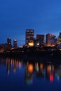 Nightshot of edmonton downtown Royalty Free Stock Photo