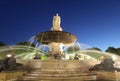 Nightshot of La Rotonde fountain Royalty Free Stock Photo