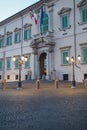 Nightshot of The Quirinal Palace in Rome, Italy