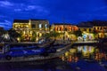 Thu BÃÂ²n River in Hoi An at night, Vietnam Royalty Free Stock Photo