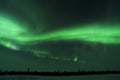 Nightsky lit up with Aurora borealis Royalty Free Stock Photo