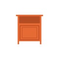 nightstand flat icon. Element of furniture colored icon for mobile concept and web apps. Detailed nightstand flat icon can be used