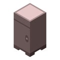 Nightstand icon, isometric style Royalty Free Stock Photo