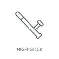 Nightstick linear icon. Modern outline Nightstick logo concept o