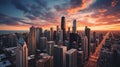 Nighttime charm of chicago skyline