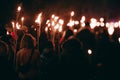 Nighttime City Festival, Large Group Gathering for Celebration and Community Event.