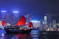 Nighttime city view of the Hong Kong Island